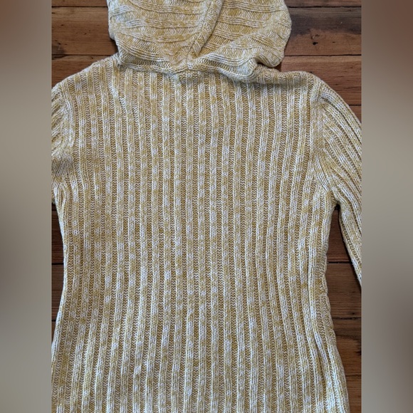 Fossil Vintage Hooded Cable Knit Sweater Wool Blend Size M - Picture 4 of 5